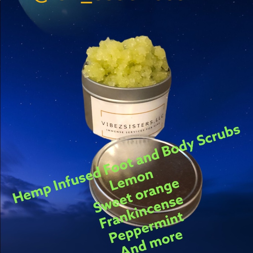 Hemp infused foot and body scrubs